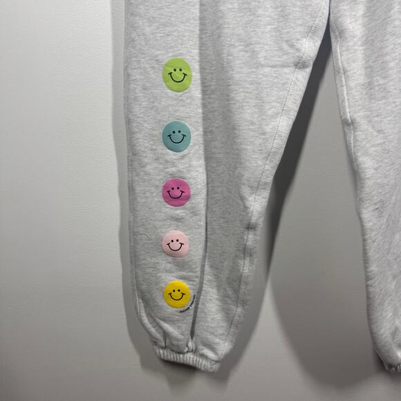 Frasier Sterling Smiley Gal Sweatpants Women M Gray Cotton Casual Athleisure - Picture 2 of 7